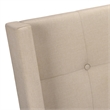 Bed - Queen Size - Bedroom - Upholstered - Beige Linen Look
