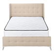Bed - Queen Size - Bedroom - Upholstered - Beige Linen Look