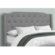 Bed - Queen Size - Bedroom - Upholstered - Gray Linen Look