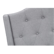 Bed - Queen Size - Bedroom - Upholstered - Gray Linen Look