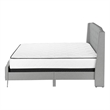 Bed - Queen Size - Bedroom - Upholstered - Gray Linen Look