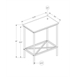 Accent Table - Side - End - Narrow - Small - 2 Tier - Bedroom - White Laminate
