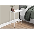 Accent Table - Side - End - Narrow - Small - 2 Tier - Bedroom - White Laminate