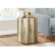 Accent Table - Drum - Side - End - Nightstand - Lamp - Bedroom - Gold Metal