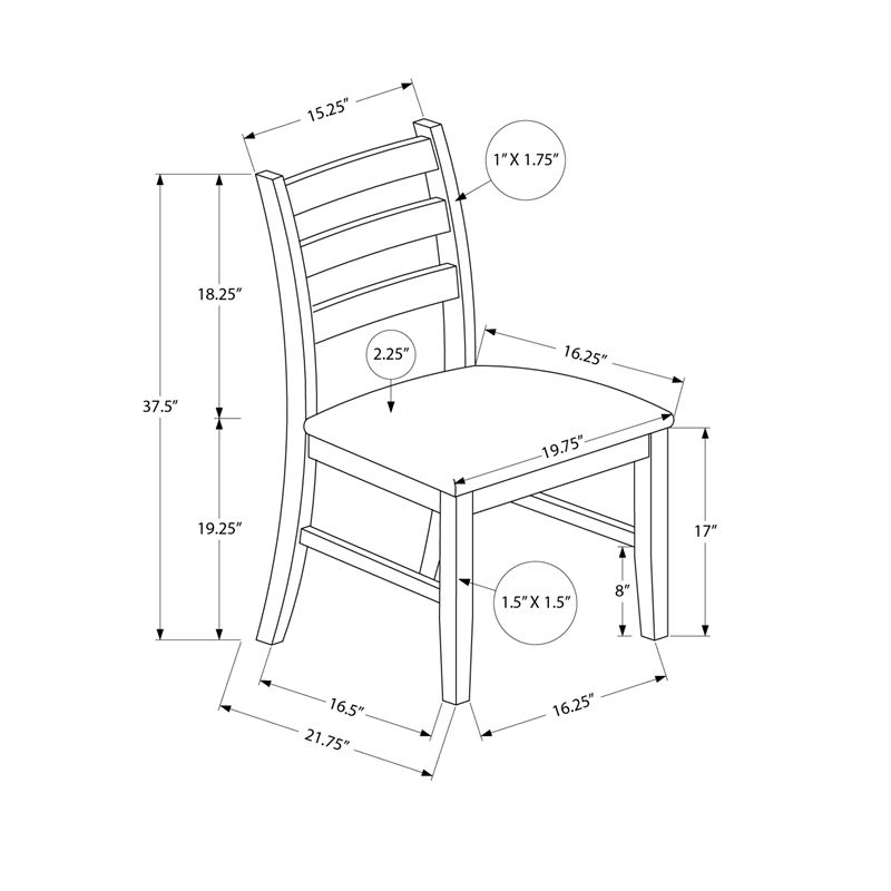 Set of 2 Dining Chairs 37