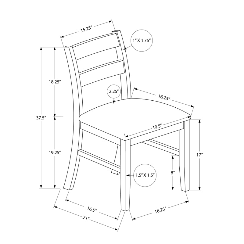 Set of 2 Dining Chairs 37