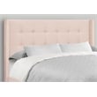 Queen Size Upholstered Bed - Pink Velvet - Chrome Metal Legs