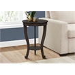 Accent Table - 2 Tier - Bedroom - End - Nightstand - Walnut - Round - Side