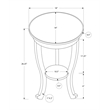 Accent Table - 2 Tier - Bedroom - End - Nightstand - Walnut - Round - Side