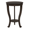 Accent Table - 2 Tier - Bedroom - End - Nightstand - Walnut - Round - Side