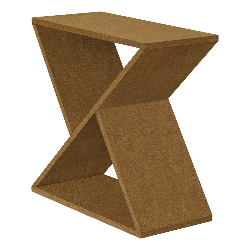 Accent Table - Nightstand - Narrow - Small - Lamp - Brown Veneer - Contemporary