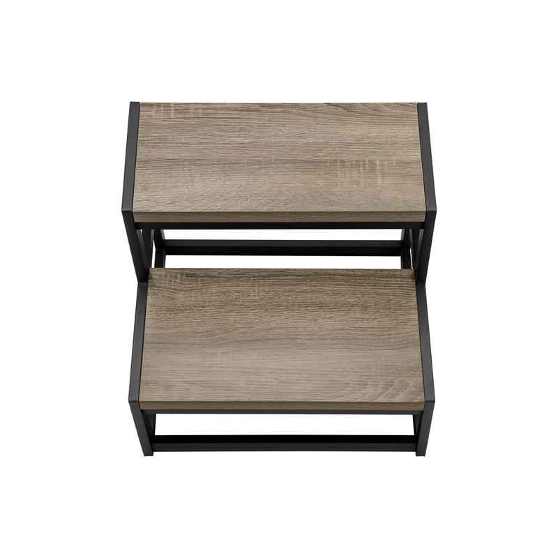 Ladder - Step Stool - Bedroom - Kitchen - Dark Taupe Laminate - Contemporary