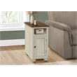Accent Table - Side Table - Bedroom - Nightstand - Antique White - Brown