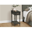 Accent Table - 2 Tier - Side Table - Narrow - Storage Drawer - Green Veneer