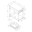 Accent Table - 2 Tier - Side Table - Narrow - Storage Drawer - Brown Veneer