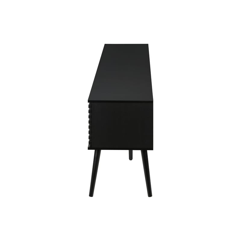 Tv Stand 72 Inch - Media Center-Console - Storage - Black Laminate -Contemporary