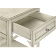Accent Table - End - Side Table - 2 Tier - Nightstand - Antique White Veneer