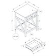 Accent Table - End - Side Table - 2 Tier - Nightstand - Antique White Veneer