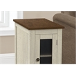 Accent Table - End - Side Table - Nightstand - Antique White Veneer - Brown