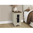 Accent Table - End - Side Table - Nightstand - Antique White Veneer - Brown