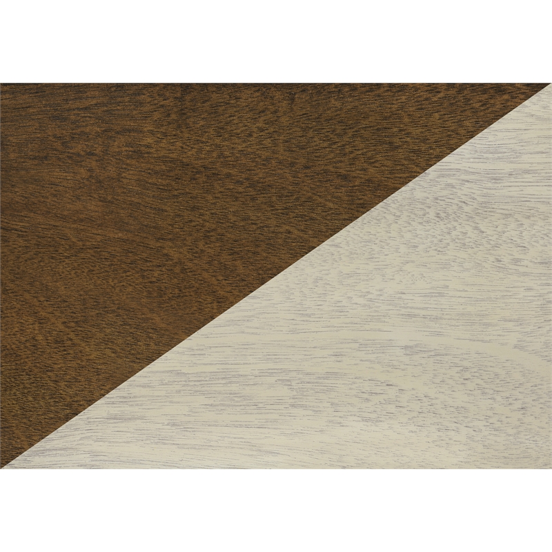 Accent Table - End - Side Table - Nightstand - Antique White Veneer - Brown