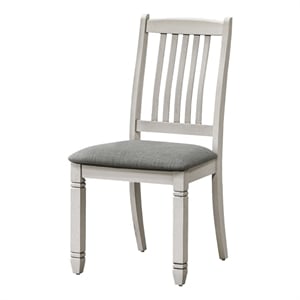 Dining Chair - 38&quot Height - Set Of 2 Upholstered - Dining Room - Antique Gray