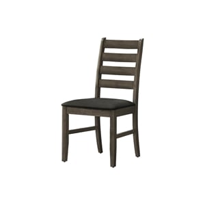 Dining Chair - 38&quot Height - Dining Room - Set Of 2 - Upholstered - Antique Gray