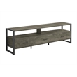 Tv Stand - 72 Inch - Media Entertainment Center - Dark Bronze Laminate - Black