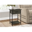 Accent Table - 2 Tier - Living Room - Side Table -Dark Bronze Laminate - Black