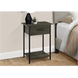Accent Table - 2 Tier - Living Room - Side Table -Dark Bronze Laminate - Black