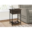 Accent Table - 2 Tier - Living Room - Side Table - Dark Oak Laminate - Black