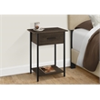 Accent Table - 2 Tier - Living Room - Side Table - Dark Oak Laminate - Black
