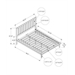 Bed - Platform Bed - Queen Size - Frame Only - Bedroom - White Frame - Wood Legs