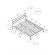Bed - Queen Size - Frame Only - Platform Bed - Bedroom - Walnut Legs