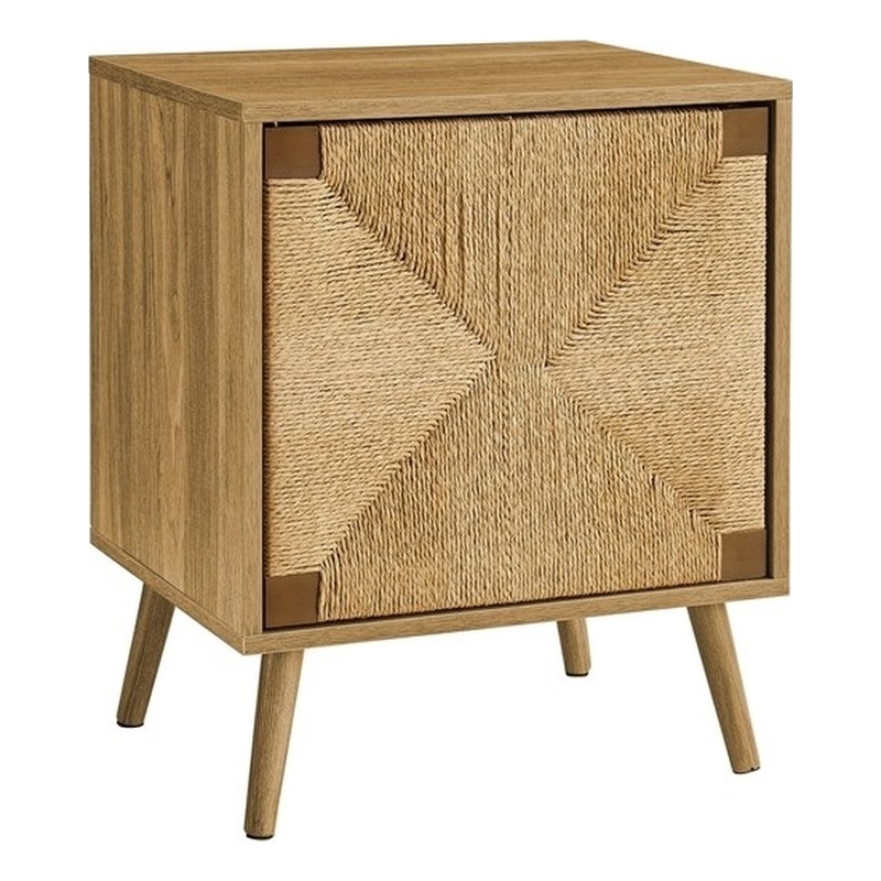 Accent Table - End - Storage - Small - Side - Living Room-Light Walnut Laminate