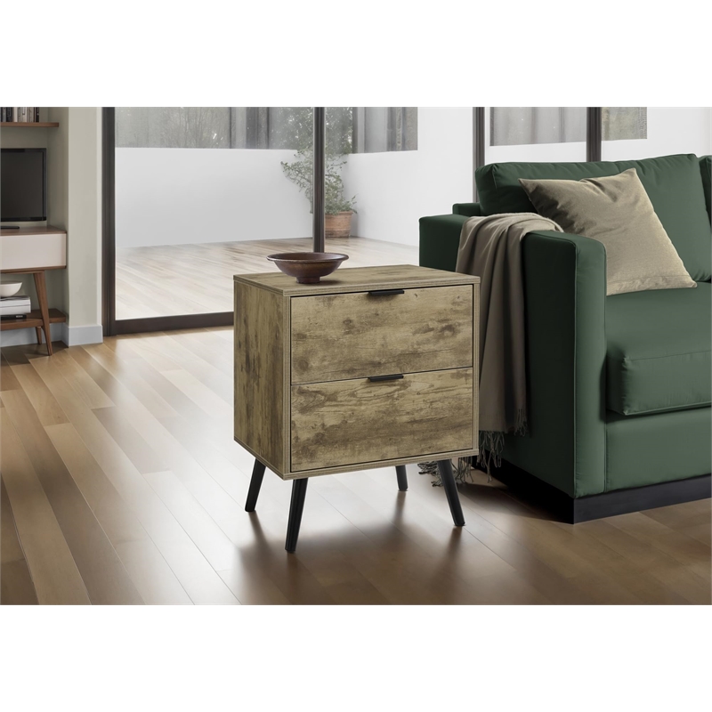 Accent Table - Bedroom - Living Room - Nightstand - Side Table - Drawer - Brown