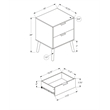 Accent Table - Bedroom - Living Room - Nightstand - Side Table - Drawer - Brown