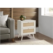 Accent Table - Bedroom - Living Room - Nightstand - Drawer - White Laminate