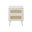 Accent Table - Bedroom - Living Room - Nightstand - Drawer - White Laminate