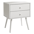 Accent Table - Bedroom - Living Room - Nightstand - Drawer - White Laminate