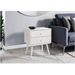 Accent Table - Bedroom - Living Room - Nightstand - Drawer - White Laminate
