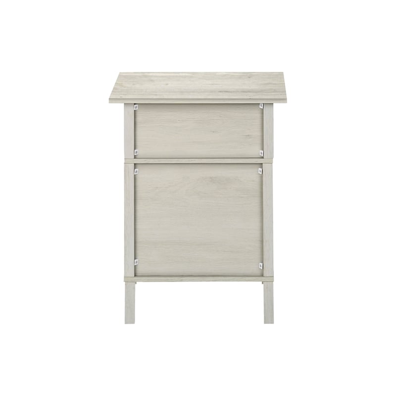 Accent Table - Side Table - End - Living Room - Storage - Washed Oak Laminate