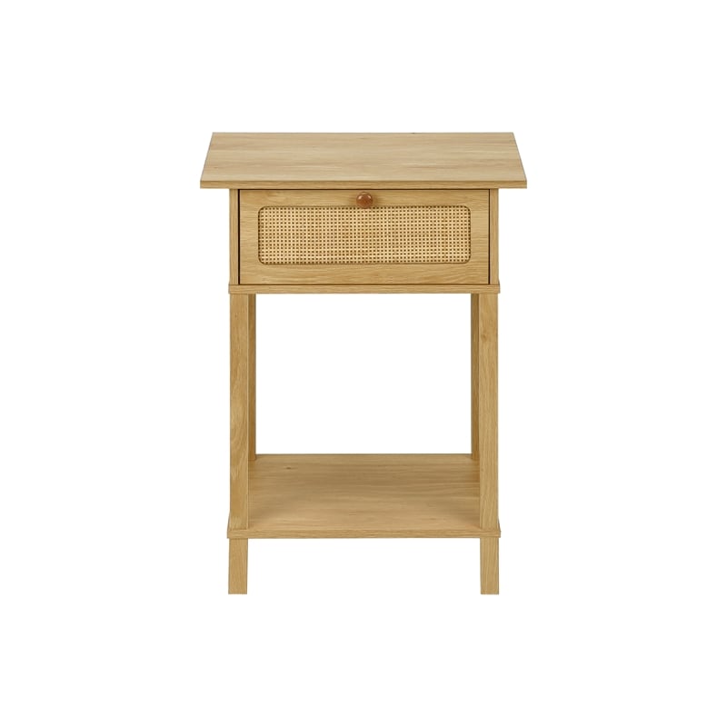 Accent Table - 2 Tier - Nightstand - Side Table - Bedroom - Natural Laminate