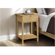 Accent Table - 2 Tier - Nightstand - Side Table - Bedroom - Natural Laminate