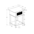 Accent Table - 2 Tier - Nightstand - Side Table - Bedroom - Natural Laminate