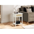 Accent Table - 2 Tier - Nightstand - Side Table - Bedroom - White Laminate