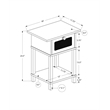 Accent Table - 2 Tier - Nightstand - Side Table - Bedroom - White Laminate