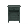 Accent Table - Nightstand - Side Table - Bedroom - Storage - Antique Blue Veneer