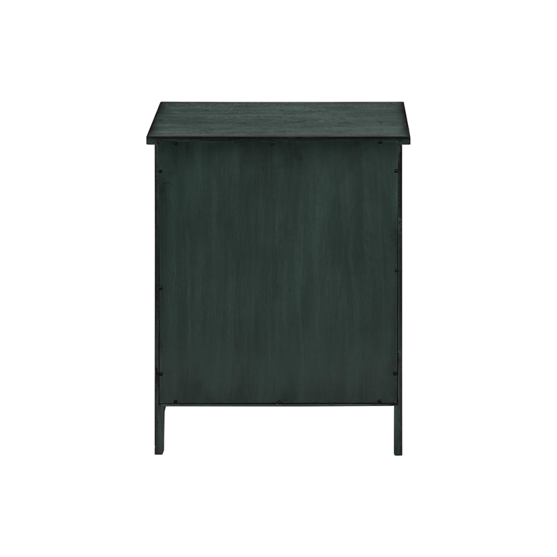 Accent Table - Nightstand - Side Table - Bedroom - Storage - Antique Blue Veneer