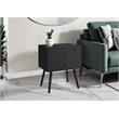 Accent Table - Bedroom - Living Room - Nightstand - Drawer - Black Laminate